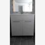 Βάση επίπλου απο ξύλο με χρώμα αλουμινίου